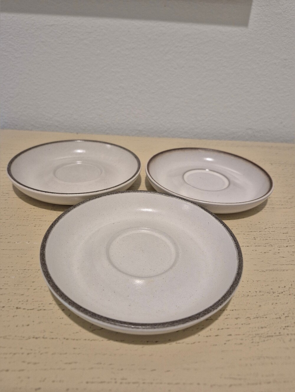 Denby‎ England Gypsy Stoneware Set Of 3 Saucers Vintage 70s-80s